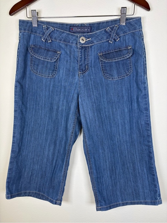 Baccini Denim - Baccini Denim Capri Jeans Womens Size 6 Blue Mid Rise Medium Wash Y2K